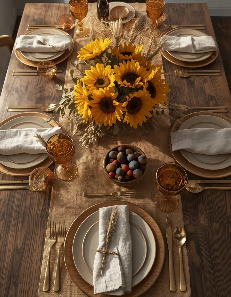Golden harvest late summer dining table