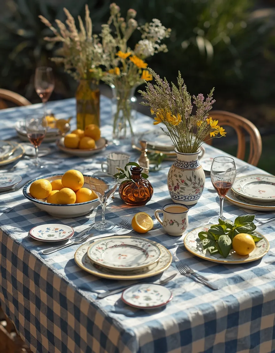 Italian summer outdoor tablescape
