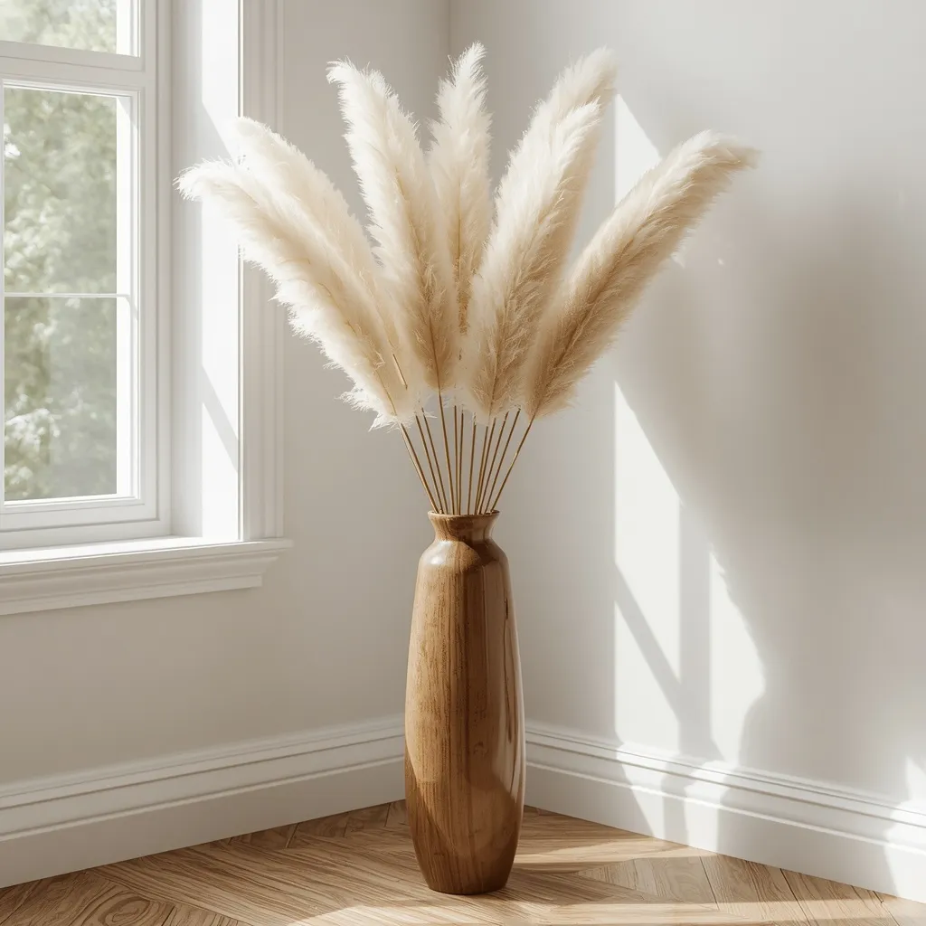 Pampas grass tall vase filler