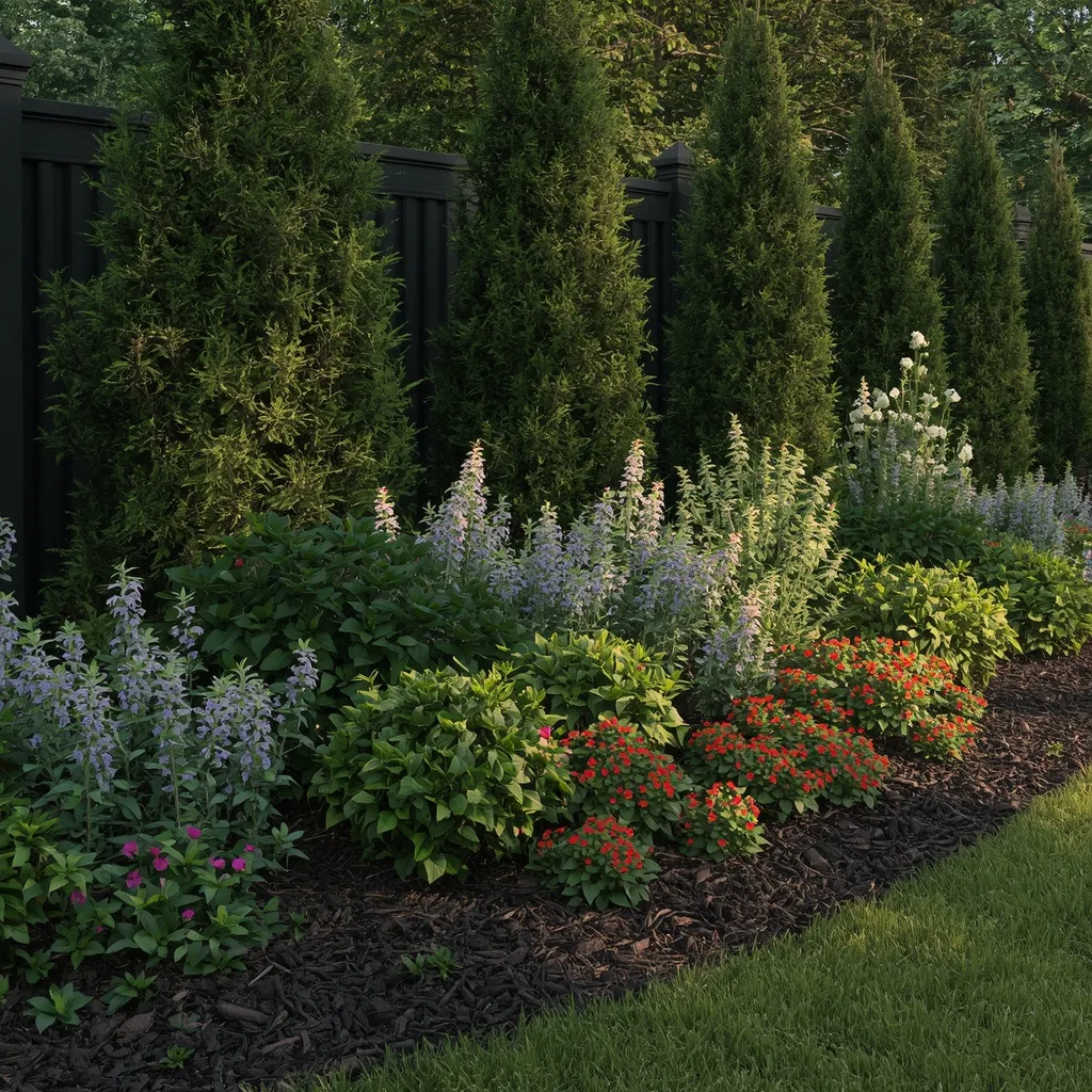 Three layer flower bed border