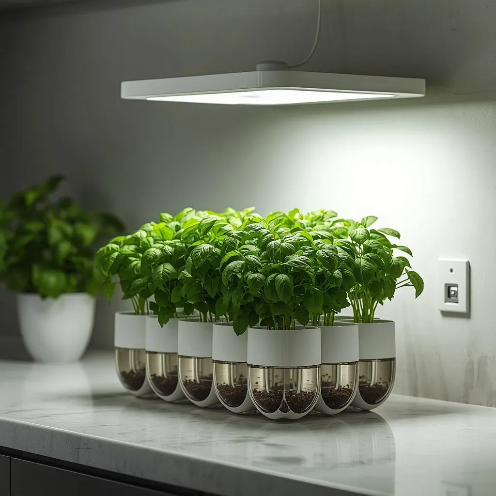 Hydroponic countertop indoor herb garden