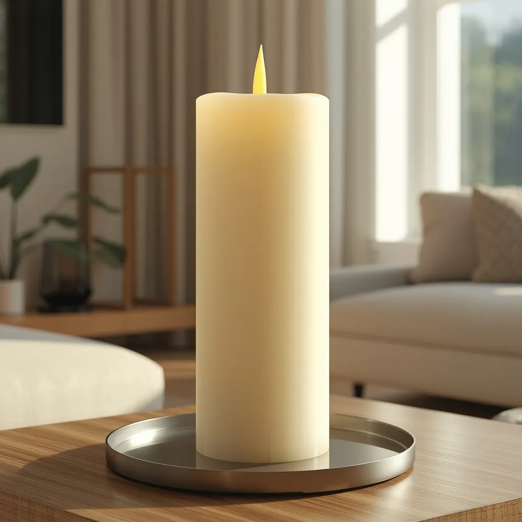 Large statement pillar candle