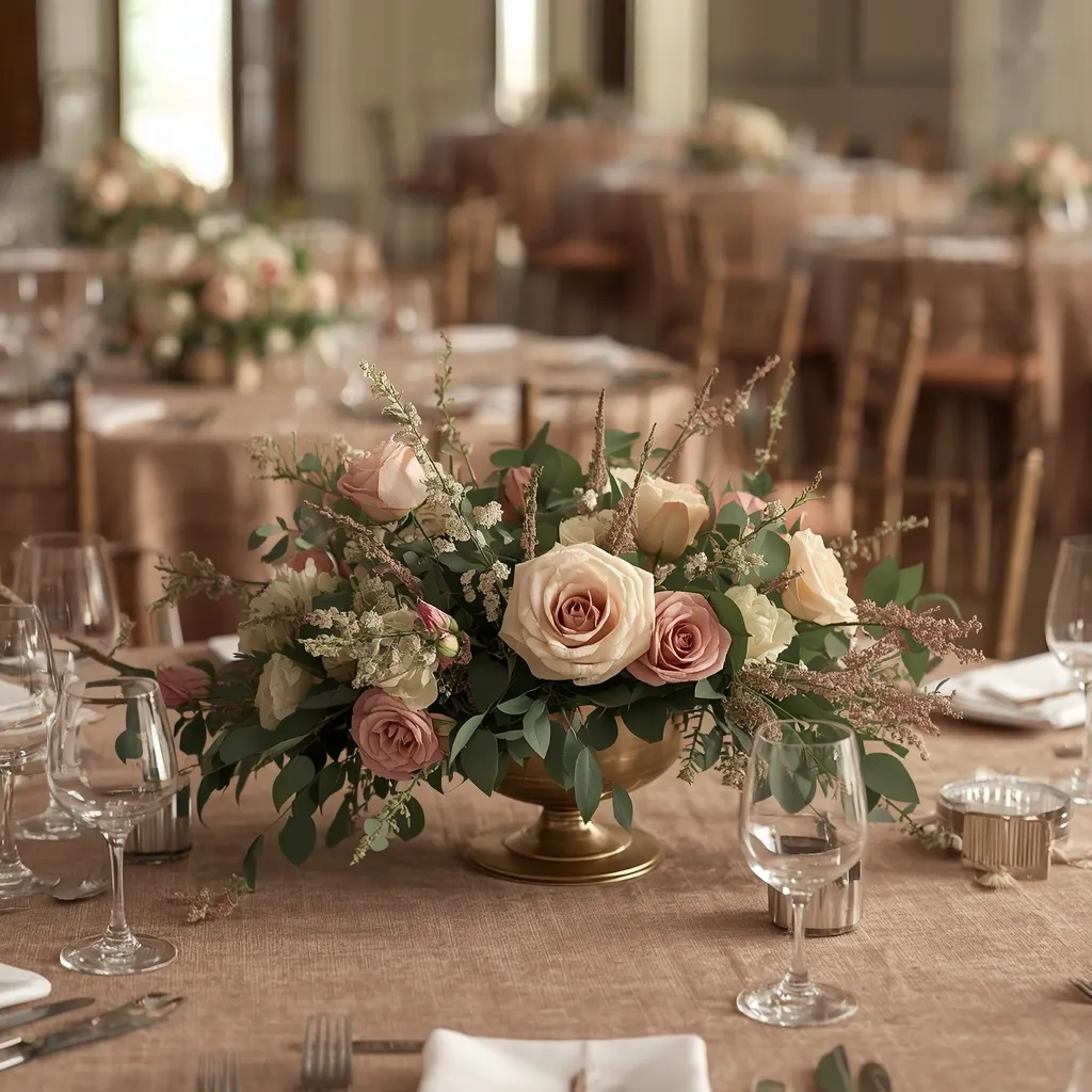 Wedding table floral centerpiece