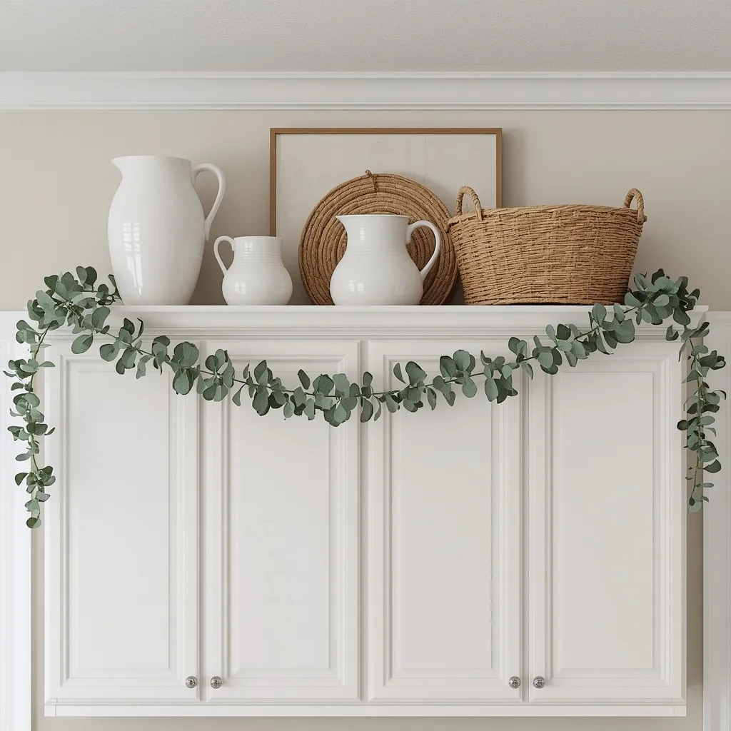 Above cabinet summer kitchen decor