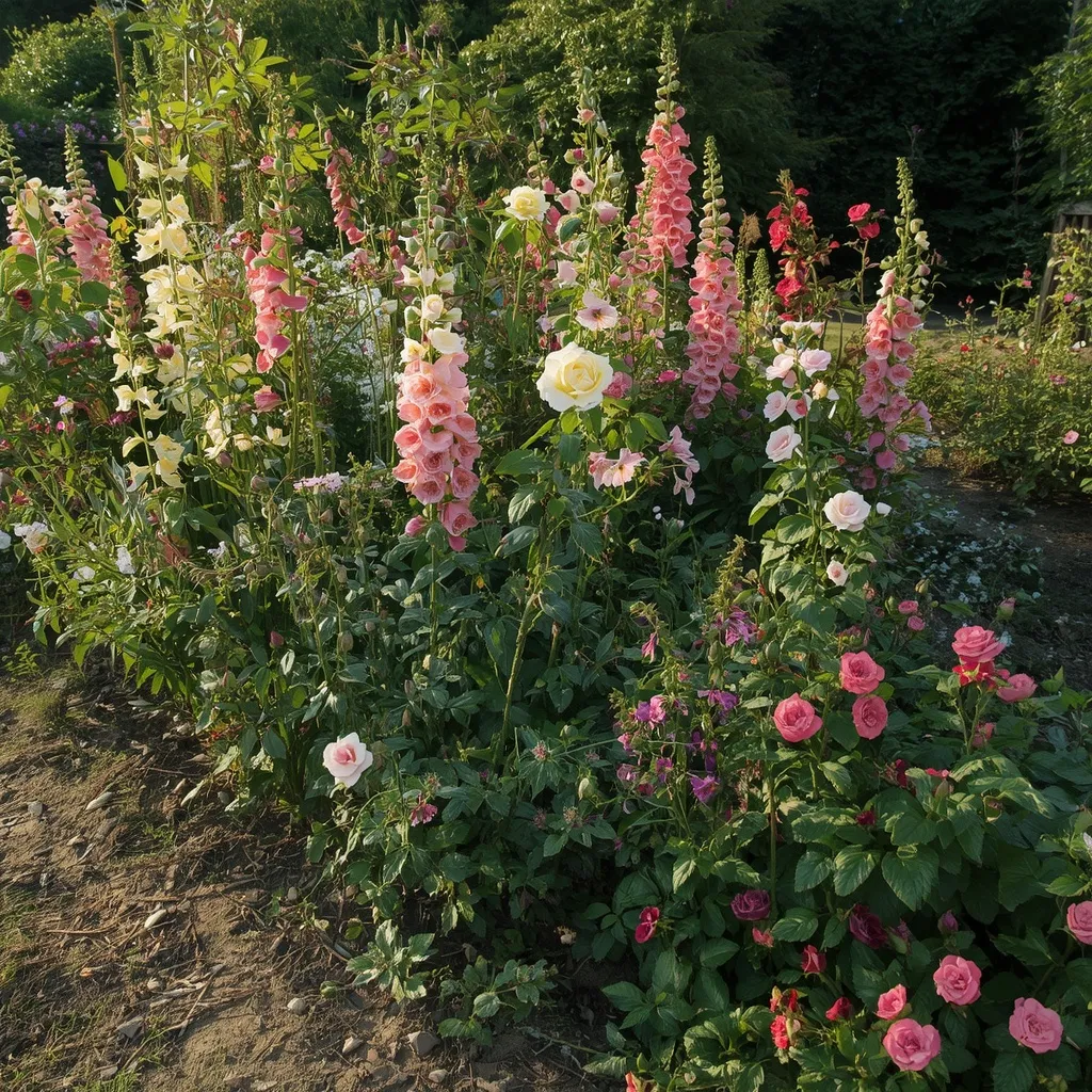 Cottage garden mixed flower border