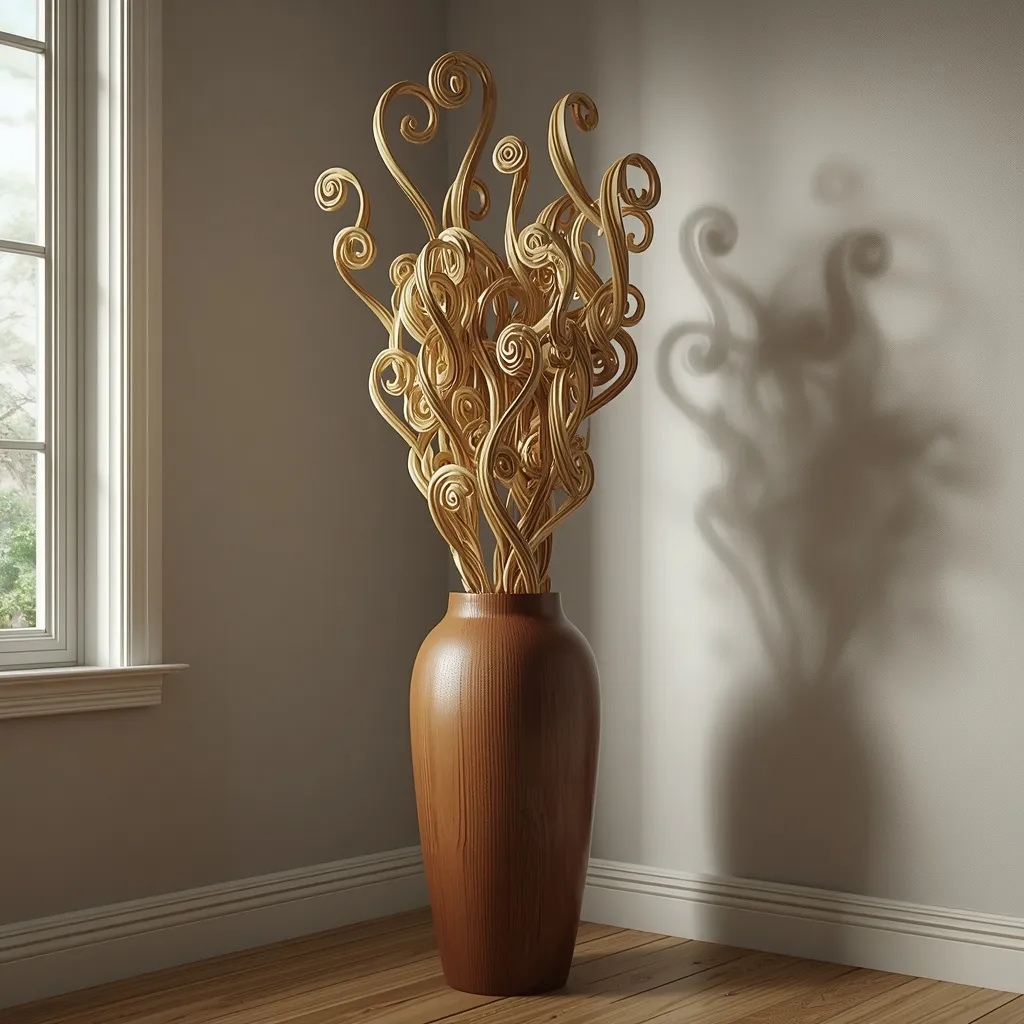 Curly willow tall vase filler