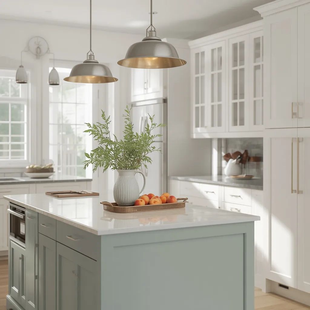 Kitchen island summer makeover