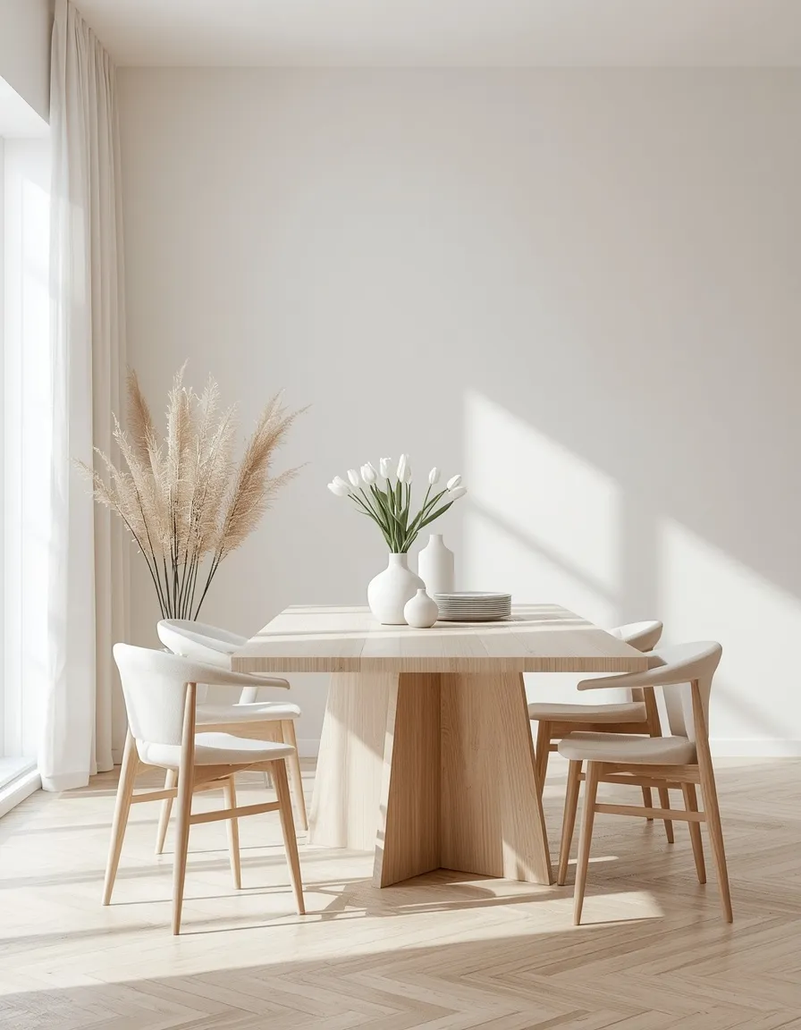 Minimalist summer dining room