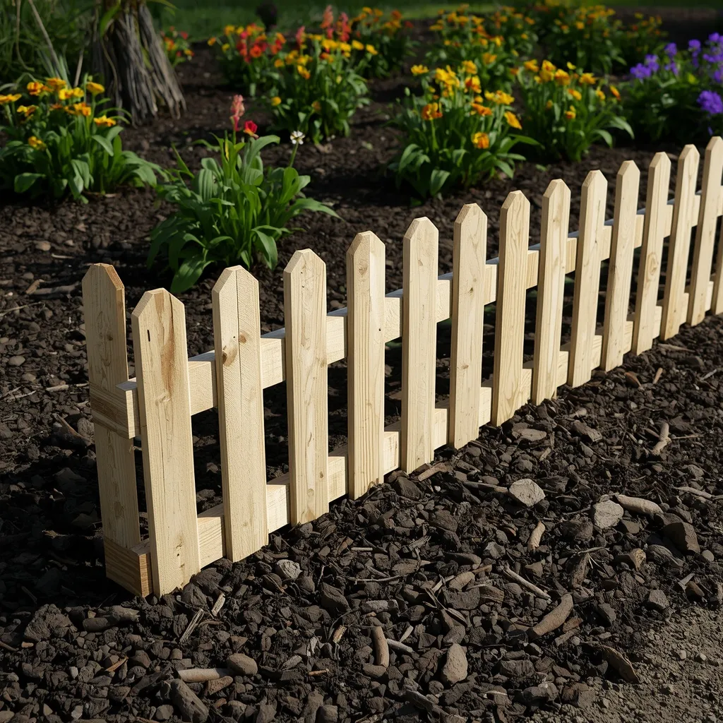 Pallet wood budget bed border