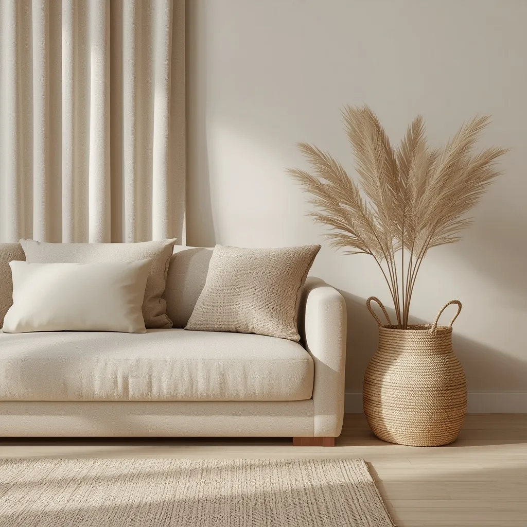 Tonal neutral airy living room