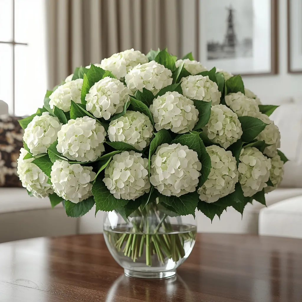 Hydrangea vase filler living room