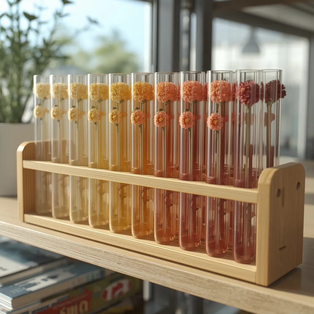 Test tube rack with single stems