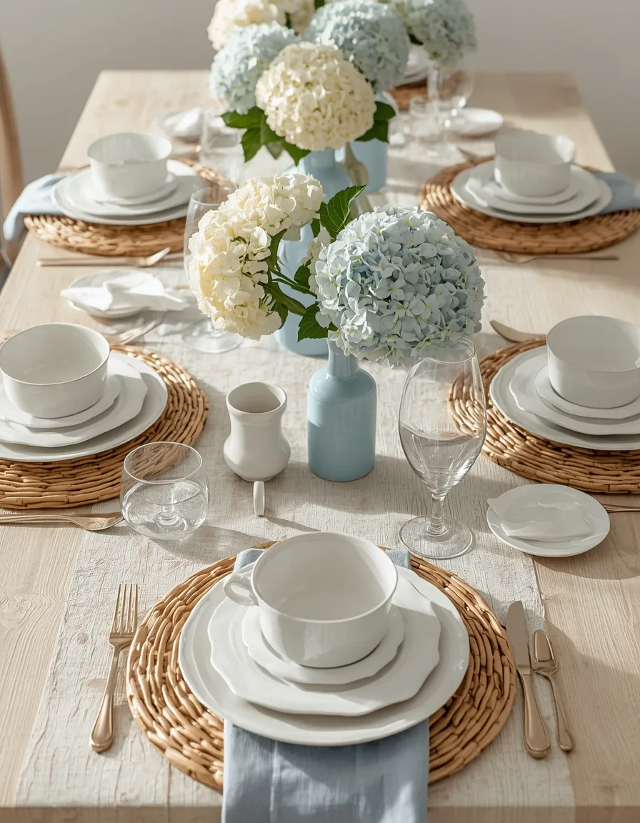 Coastal late summer dining table