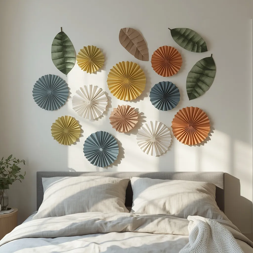 DIY paper craft bedroom wall art