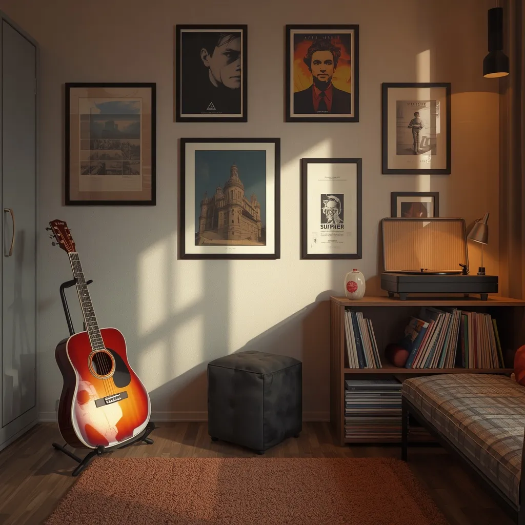 Music themed teen bedroom