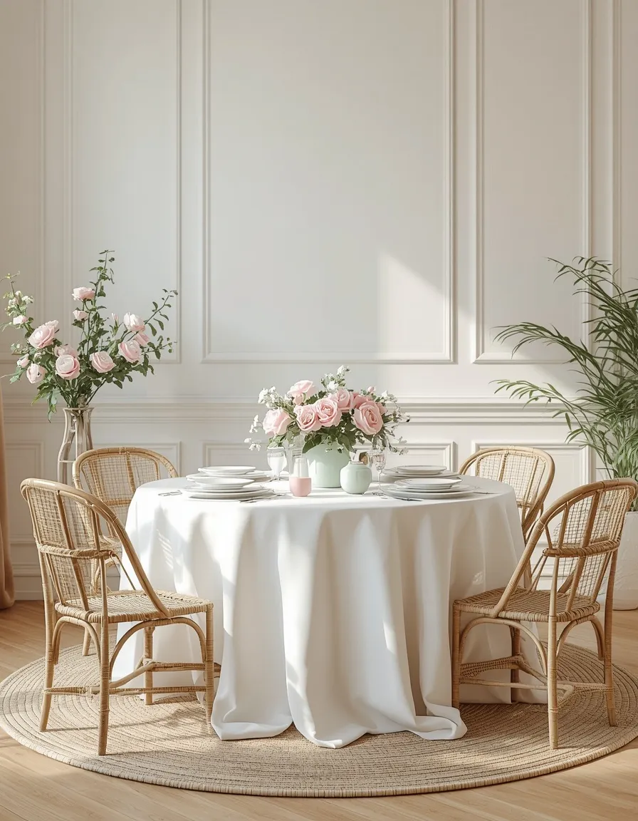 Pastel summer dining room