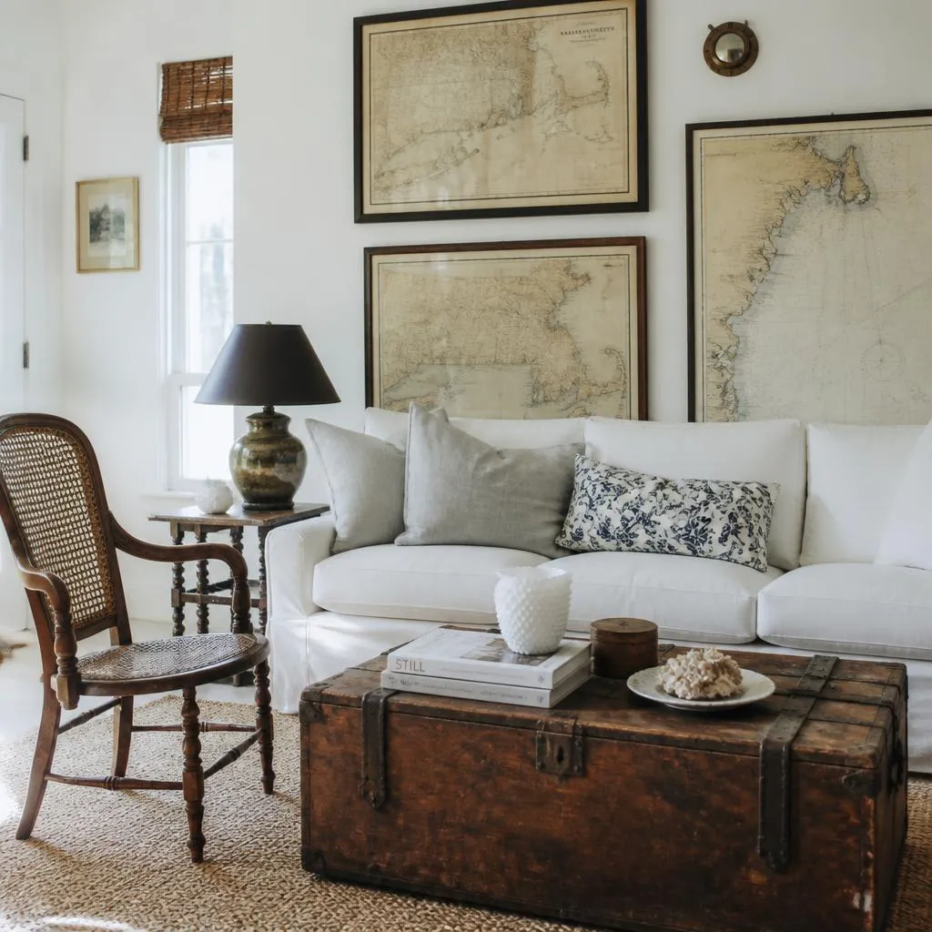 Vintage coastal living room