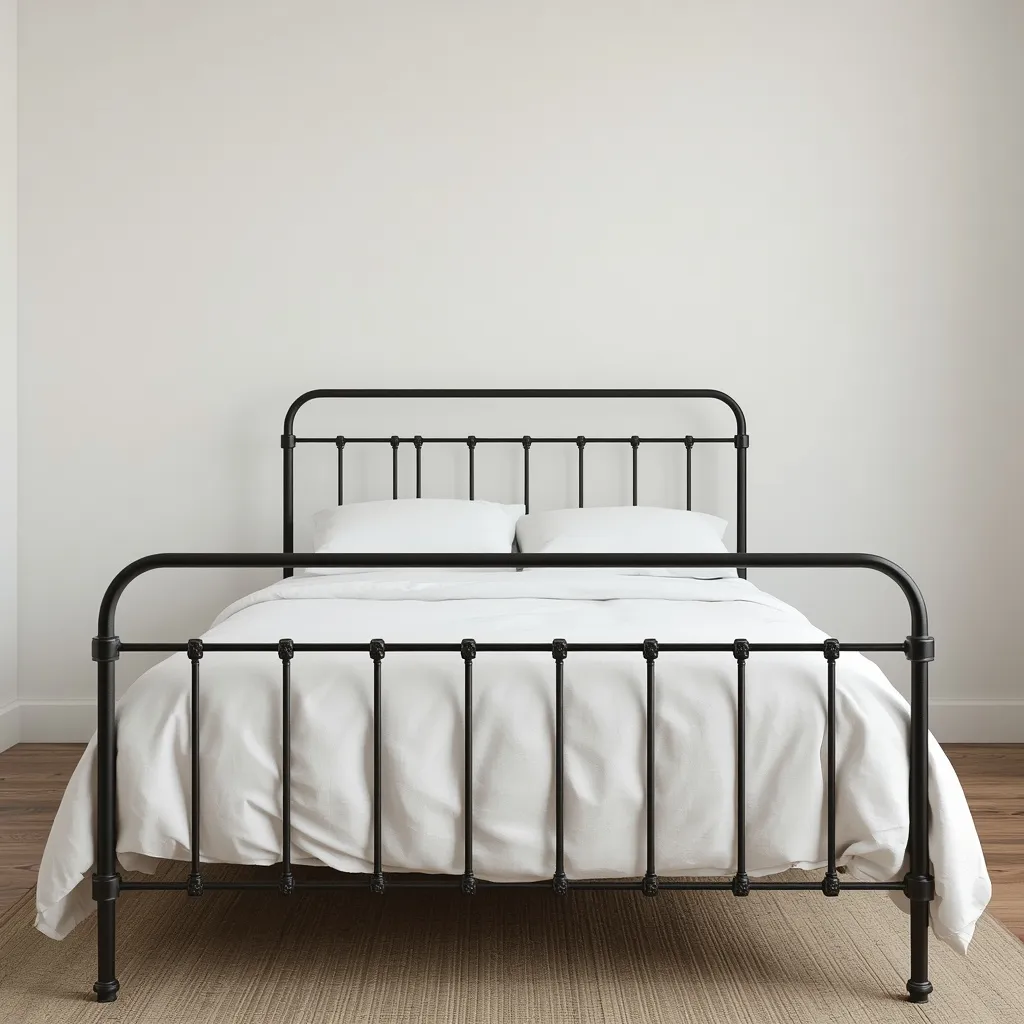 Vintage iron bed farmhouse room