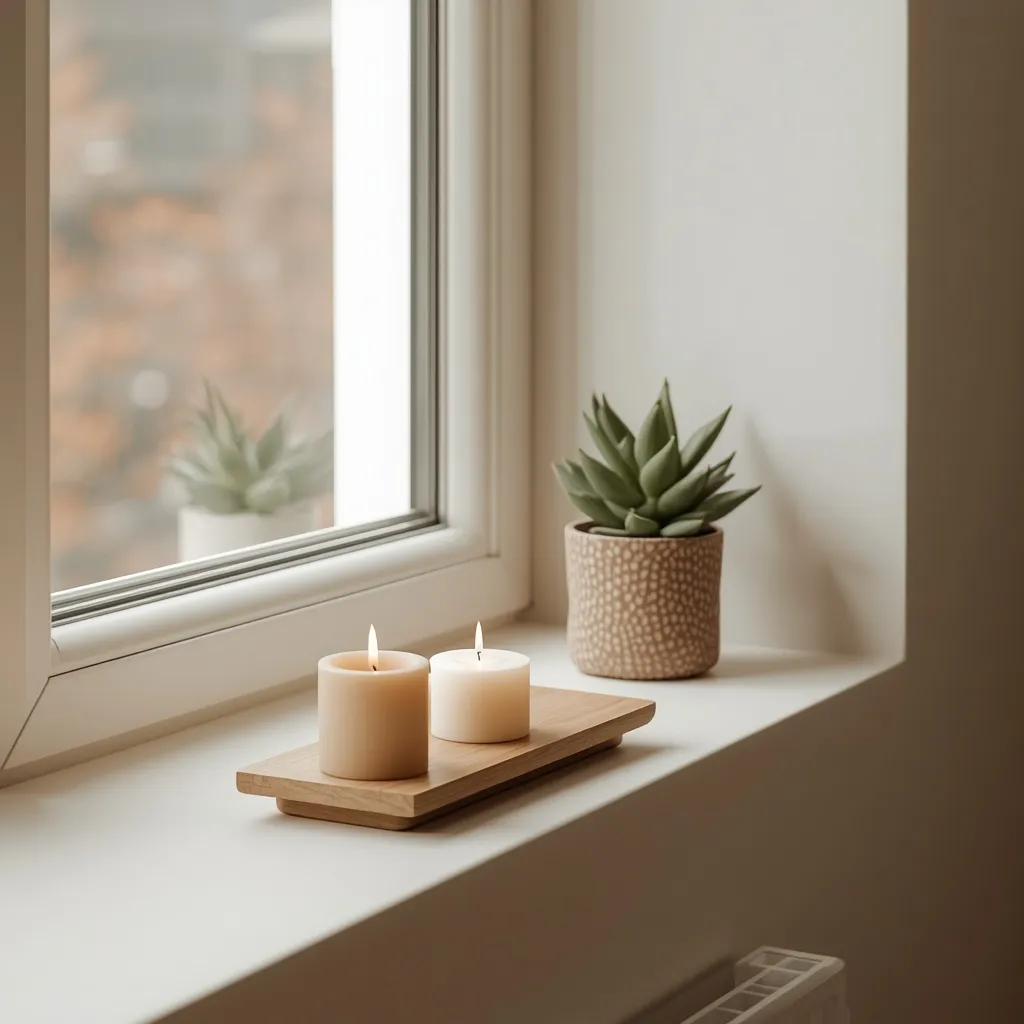 Small space candle ledge
