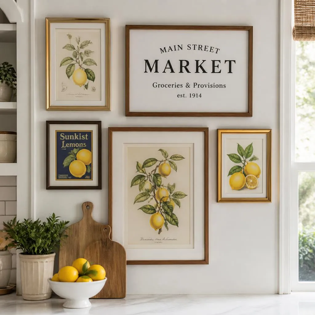 Lemon wall art kitchen gallery