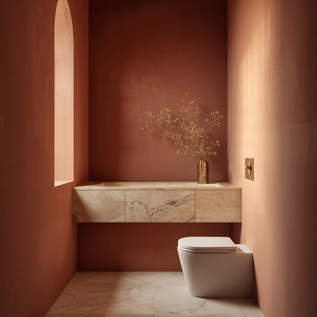 Terracotta small bathroom color