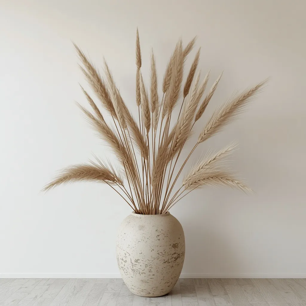 Dried sculptural neutral arrangement