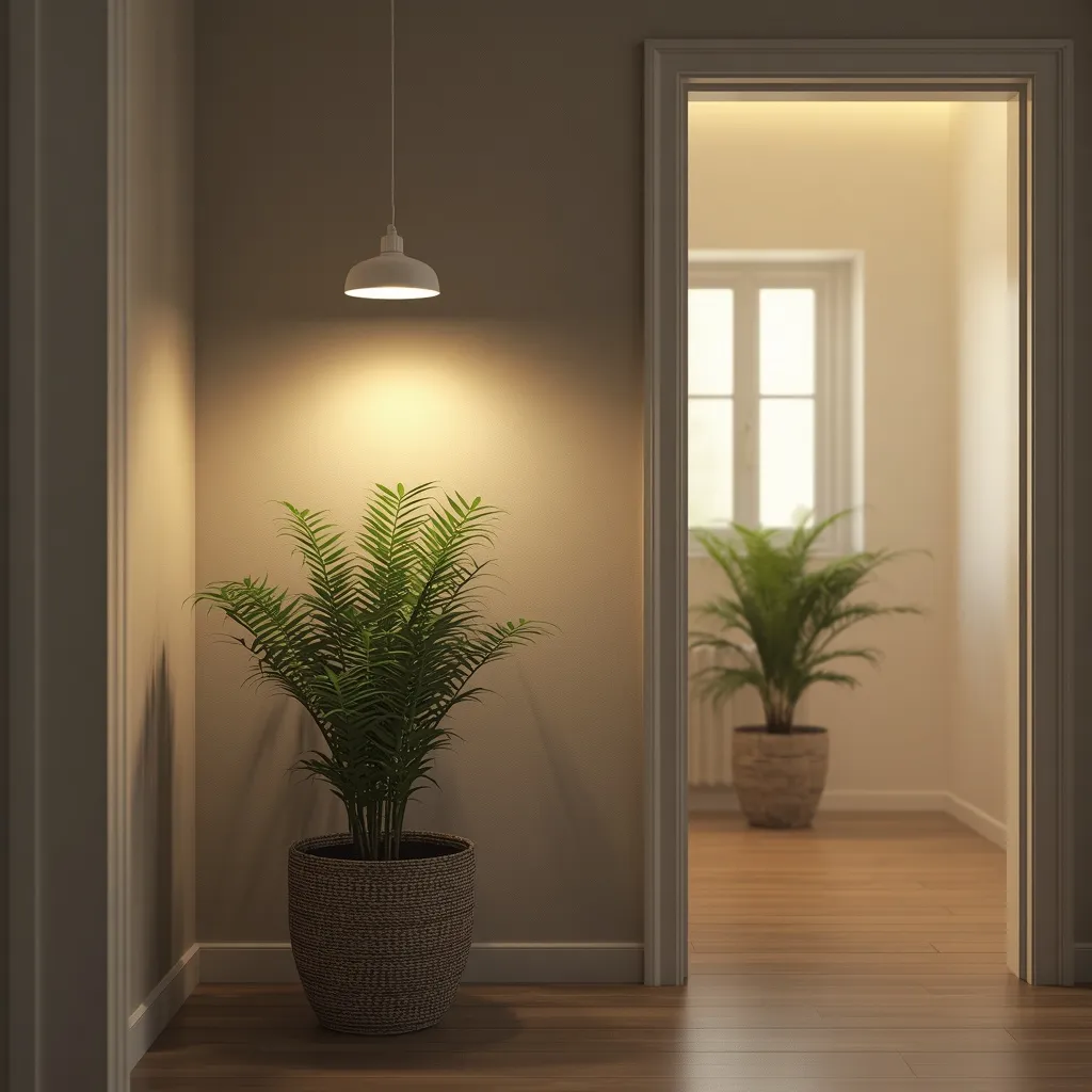 Grow light for windowless bathroom