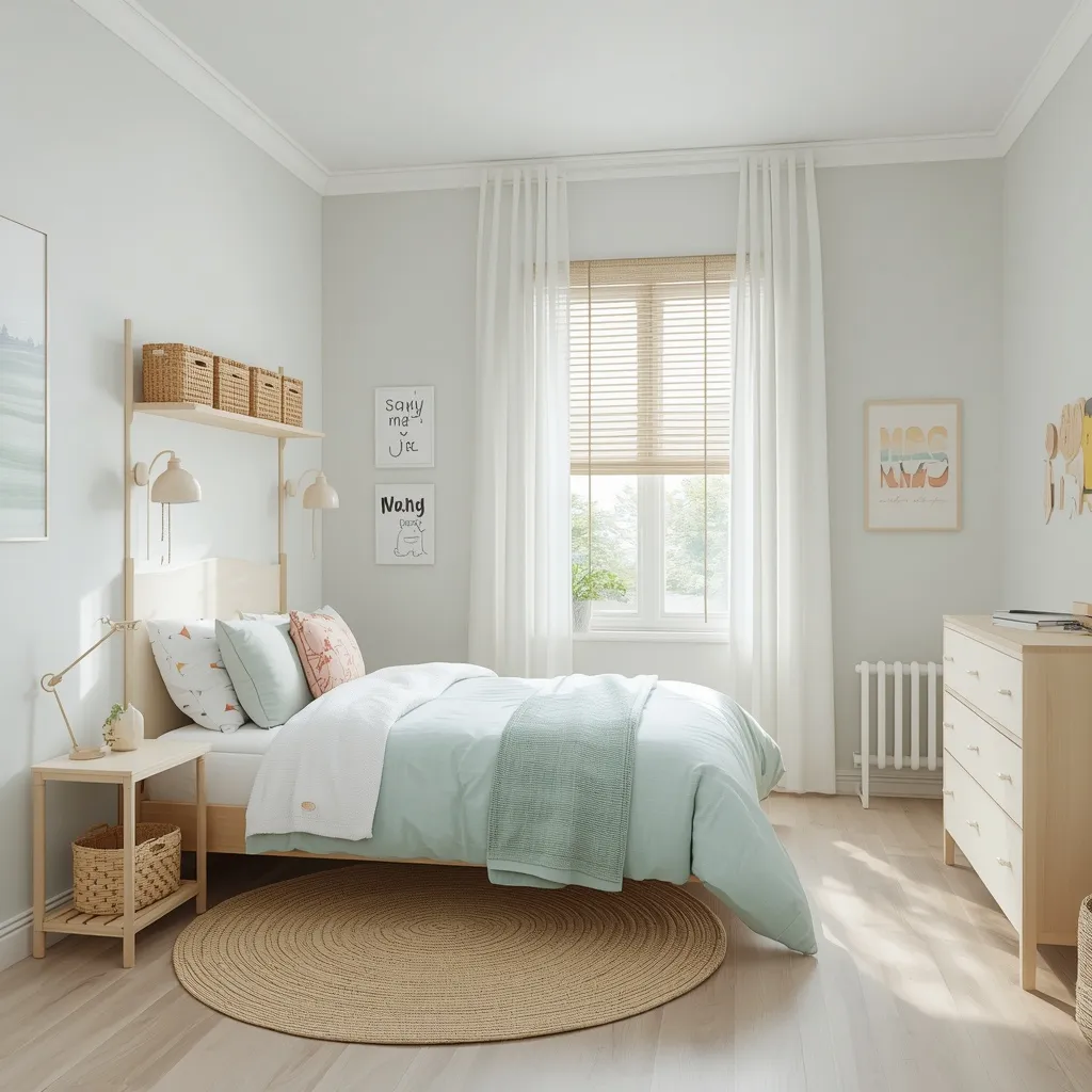 Kids cool summer bedroom