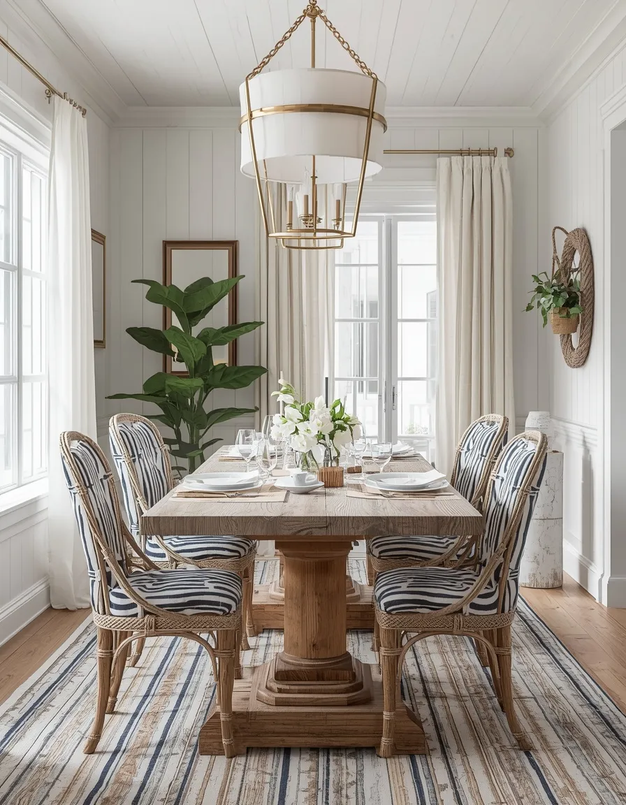 Nautical summer dining room