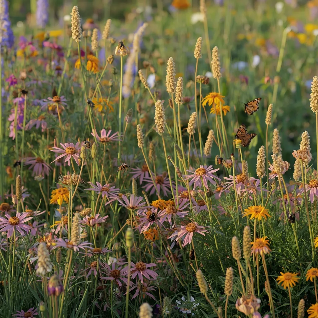 Pollinator meadow flower bed
