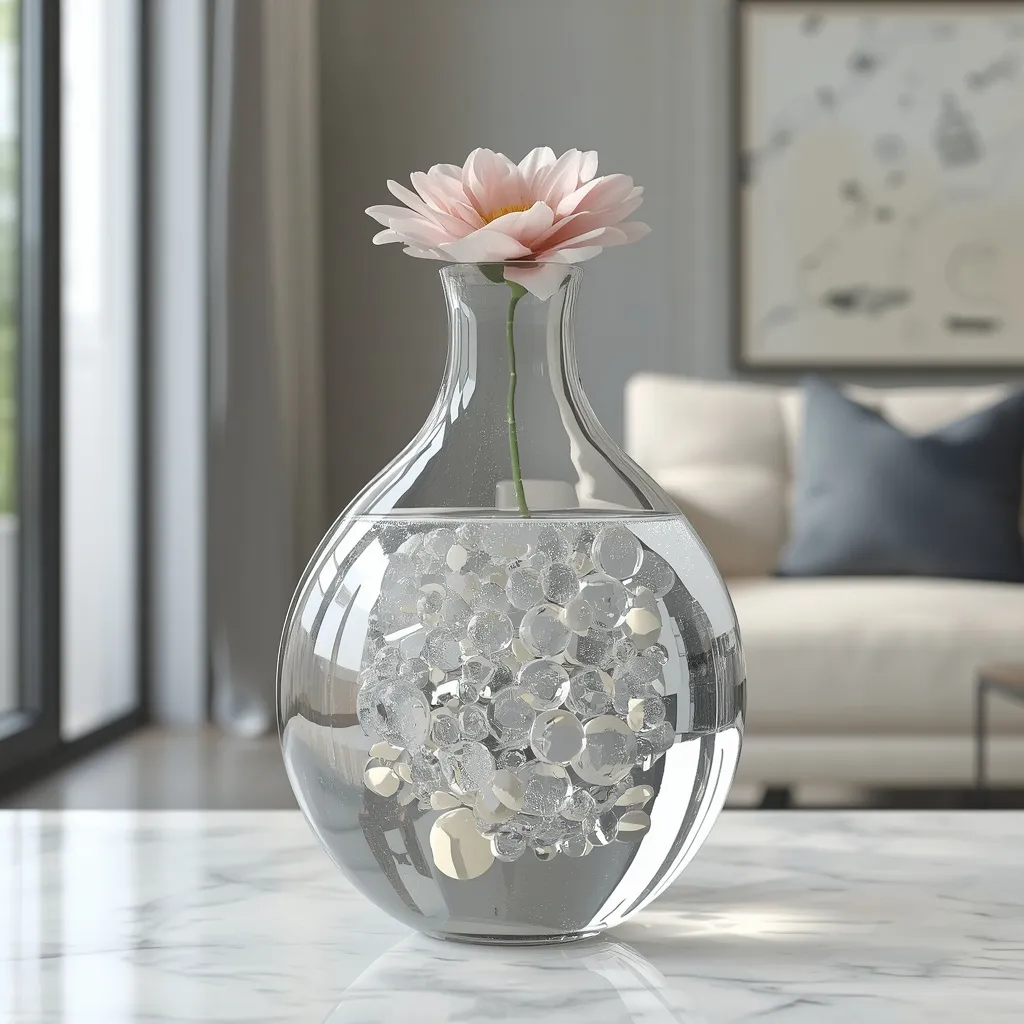 Water beads glass vase filler