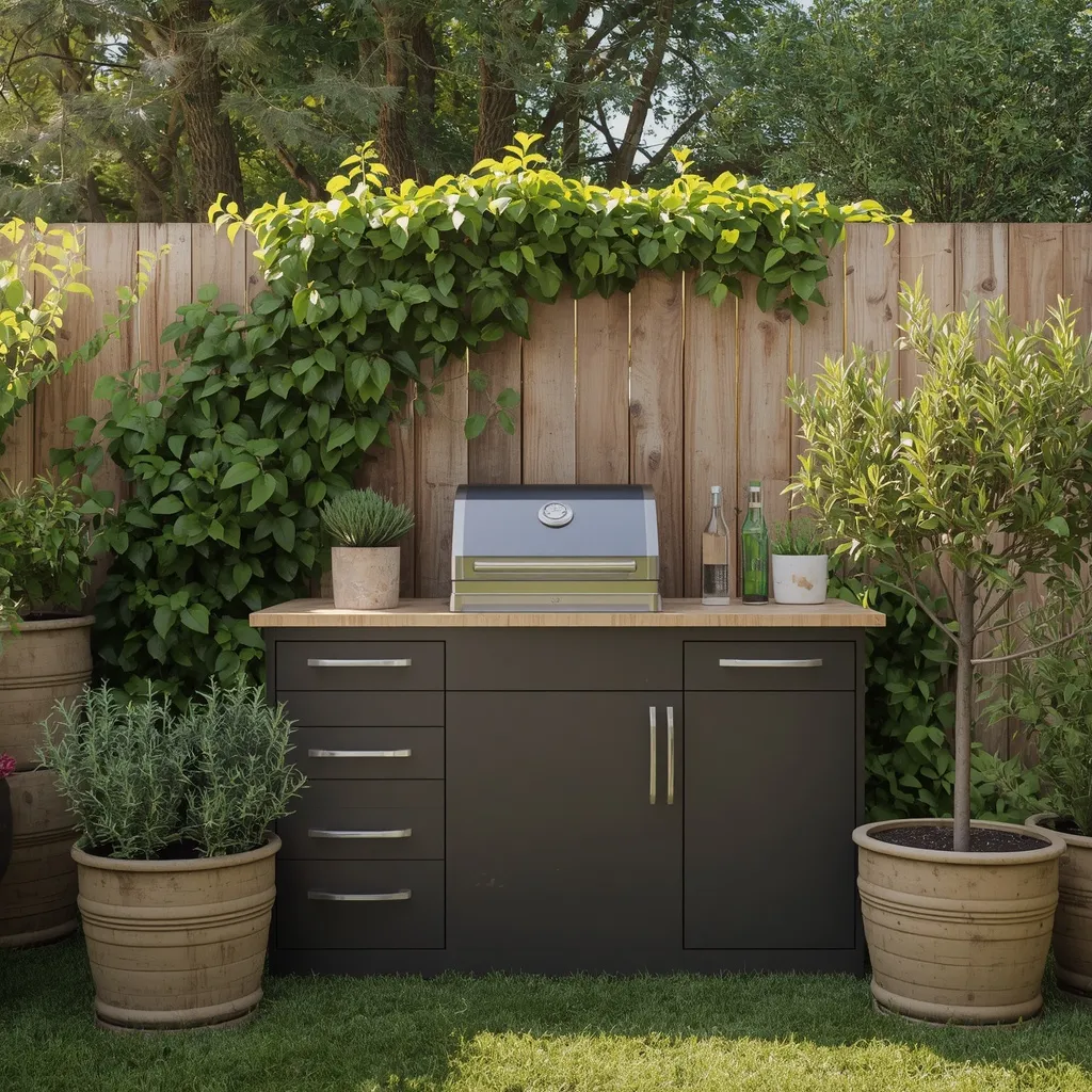Container garden backyard kitchen