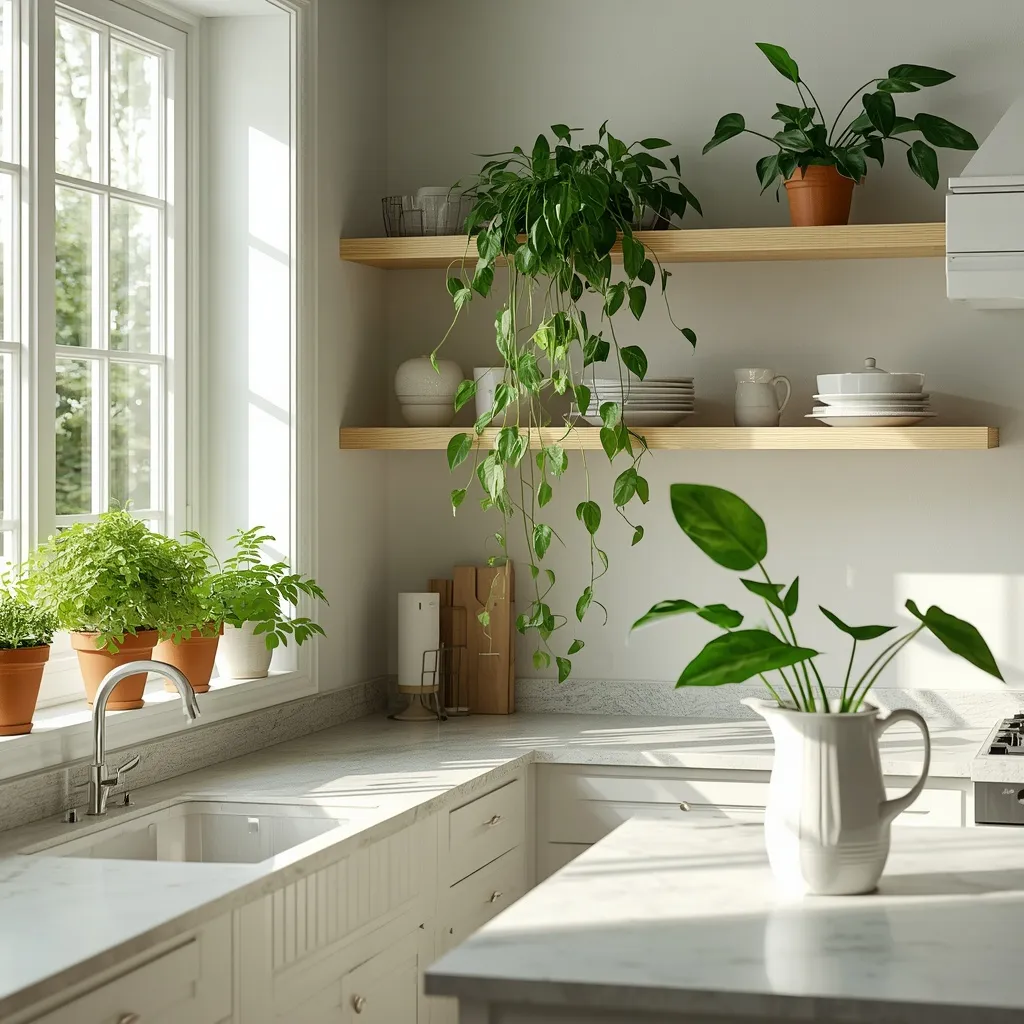 Herb greenery summer kitchen