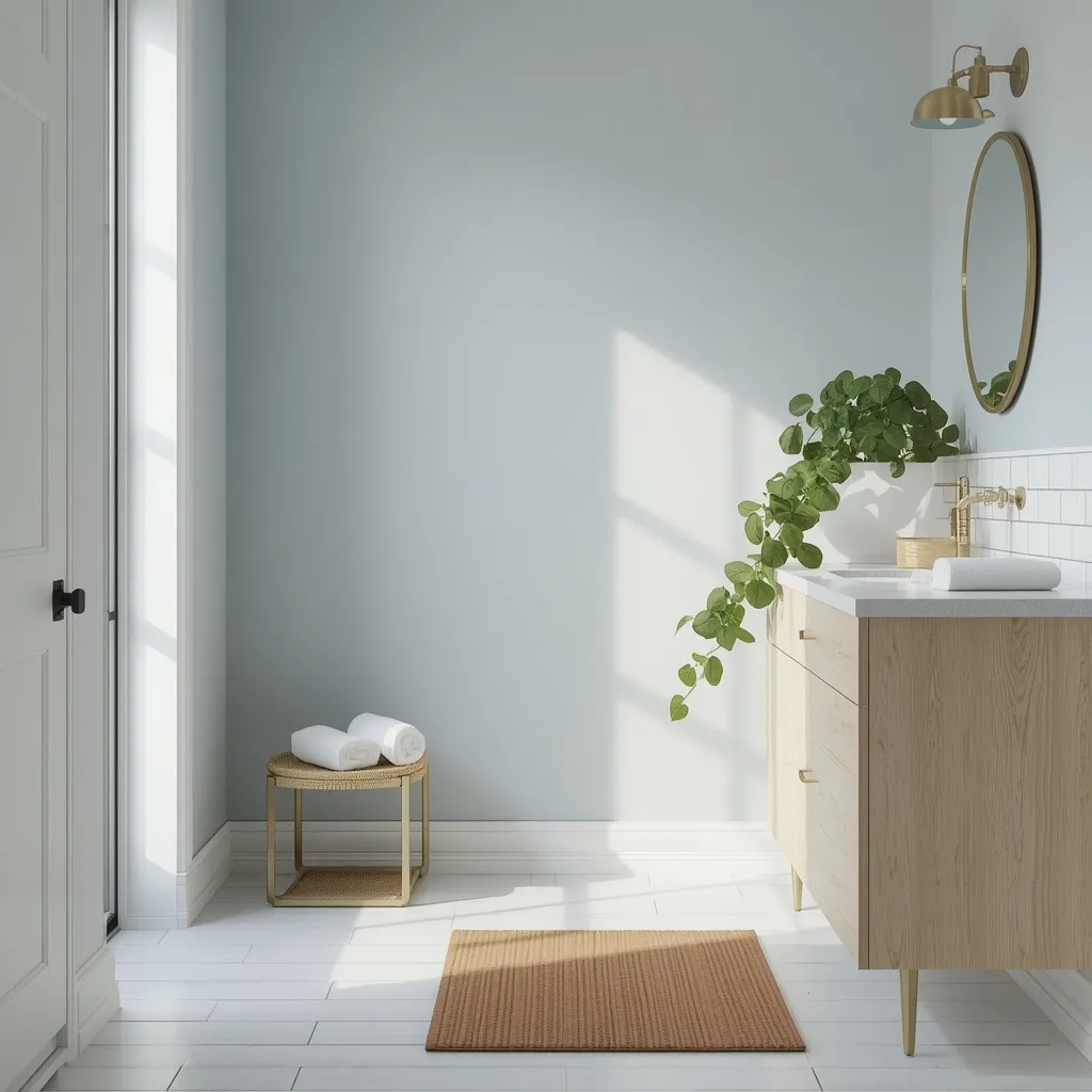 Spa blue-gray bathroom color scheme
