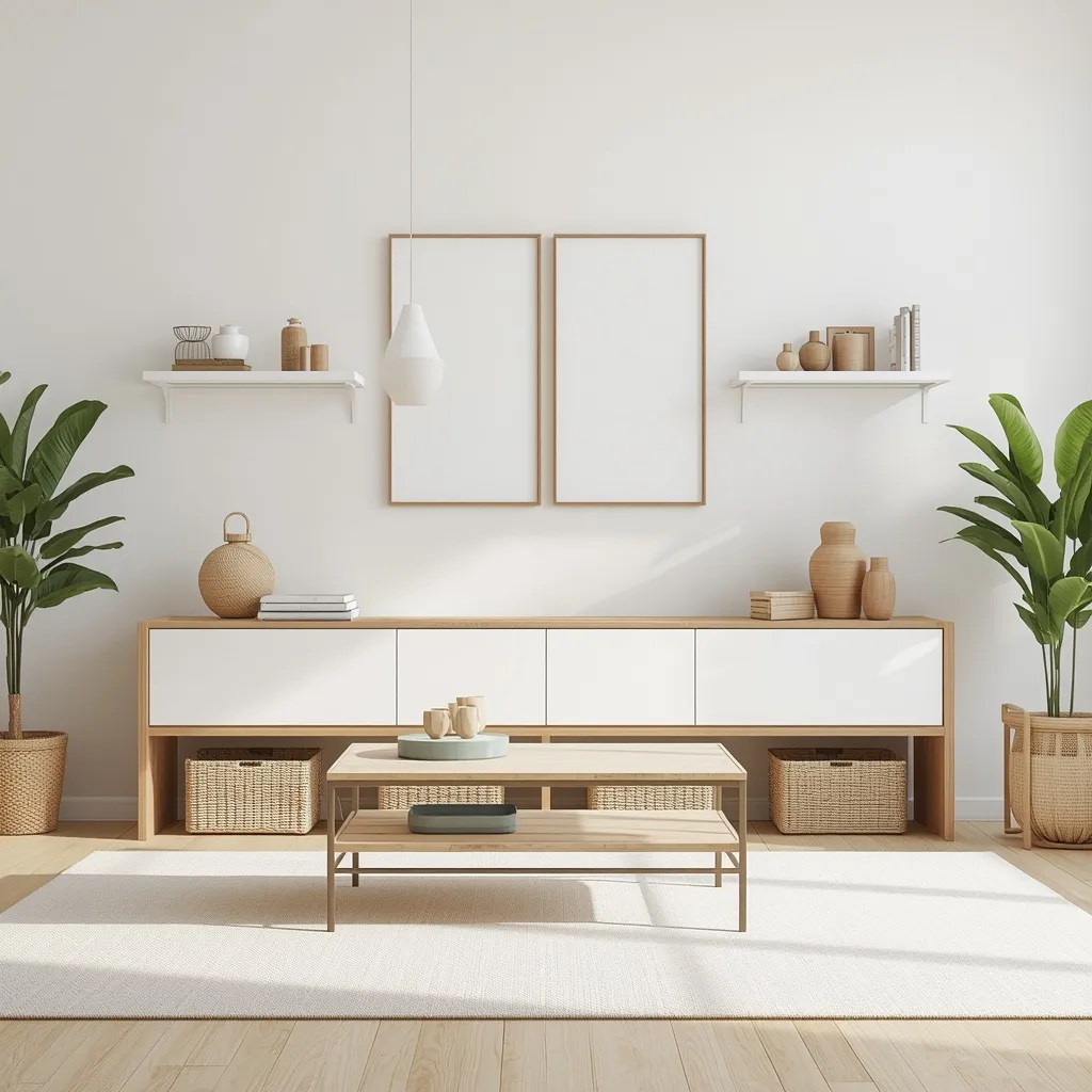 Decluttered airy living room