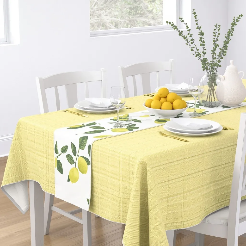 Lemon summer table setting