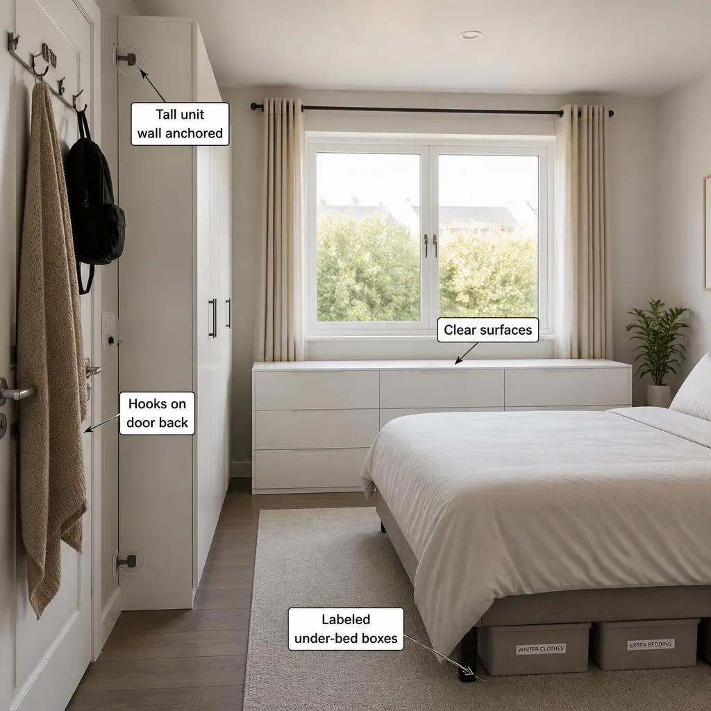 Storage first bedroom makeover