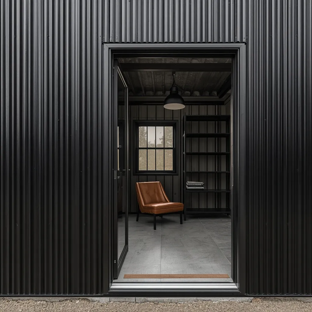 Industrial loft shed office interior