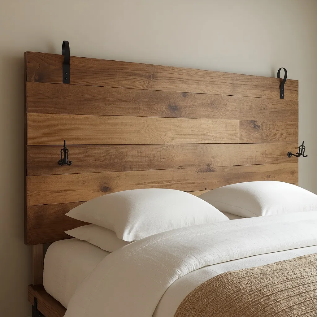 Reclaimed wood farmhouse bedroom