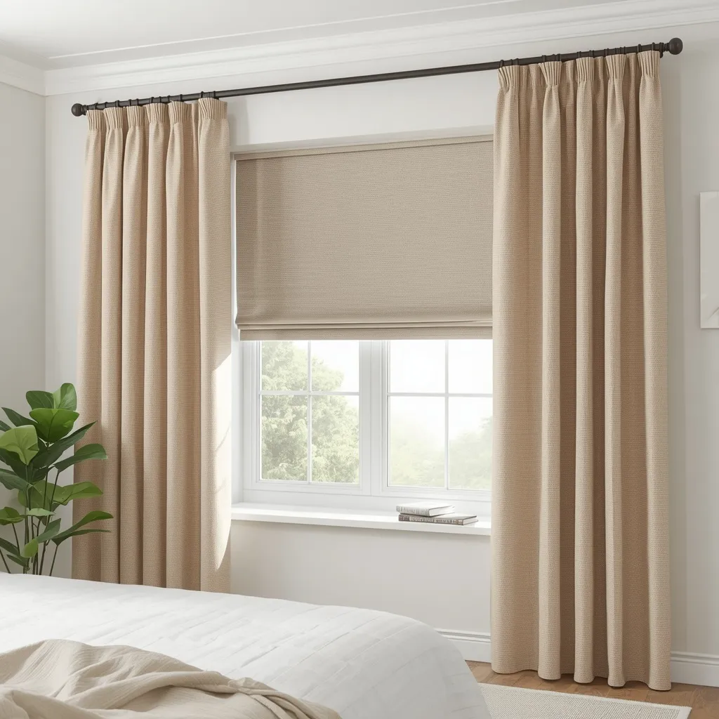 Curtain window bedroom makeover