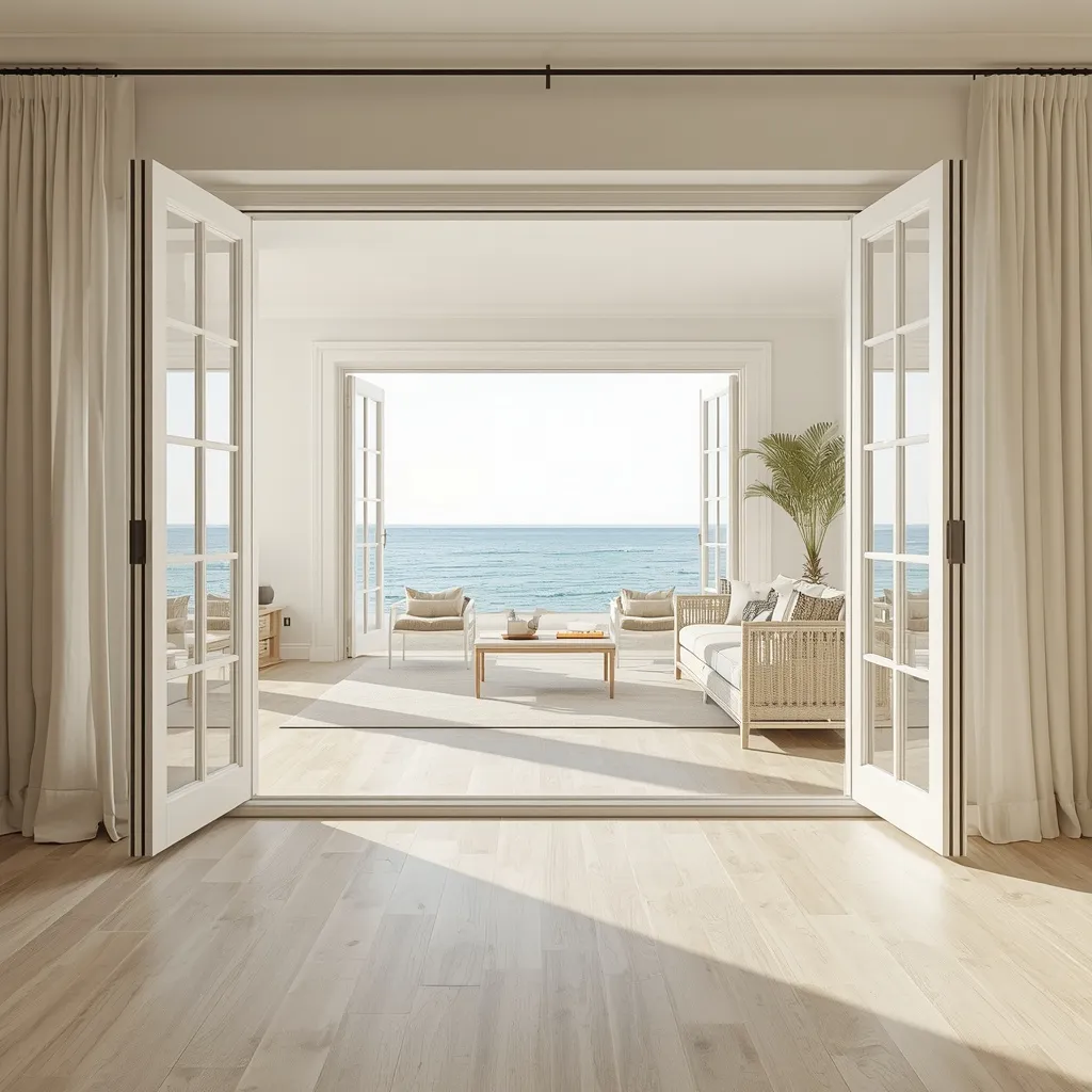 Indoor outdoor beachy living room