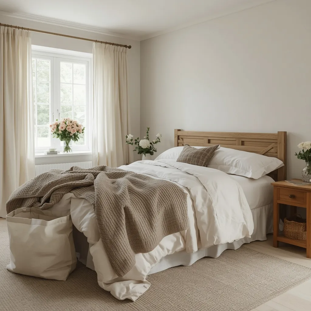 Summer bedding swap farmhouse room