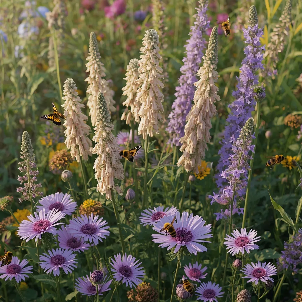 Pollinator corner flower bed bees