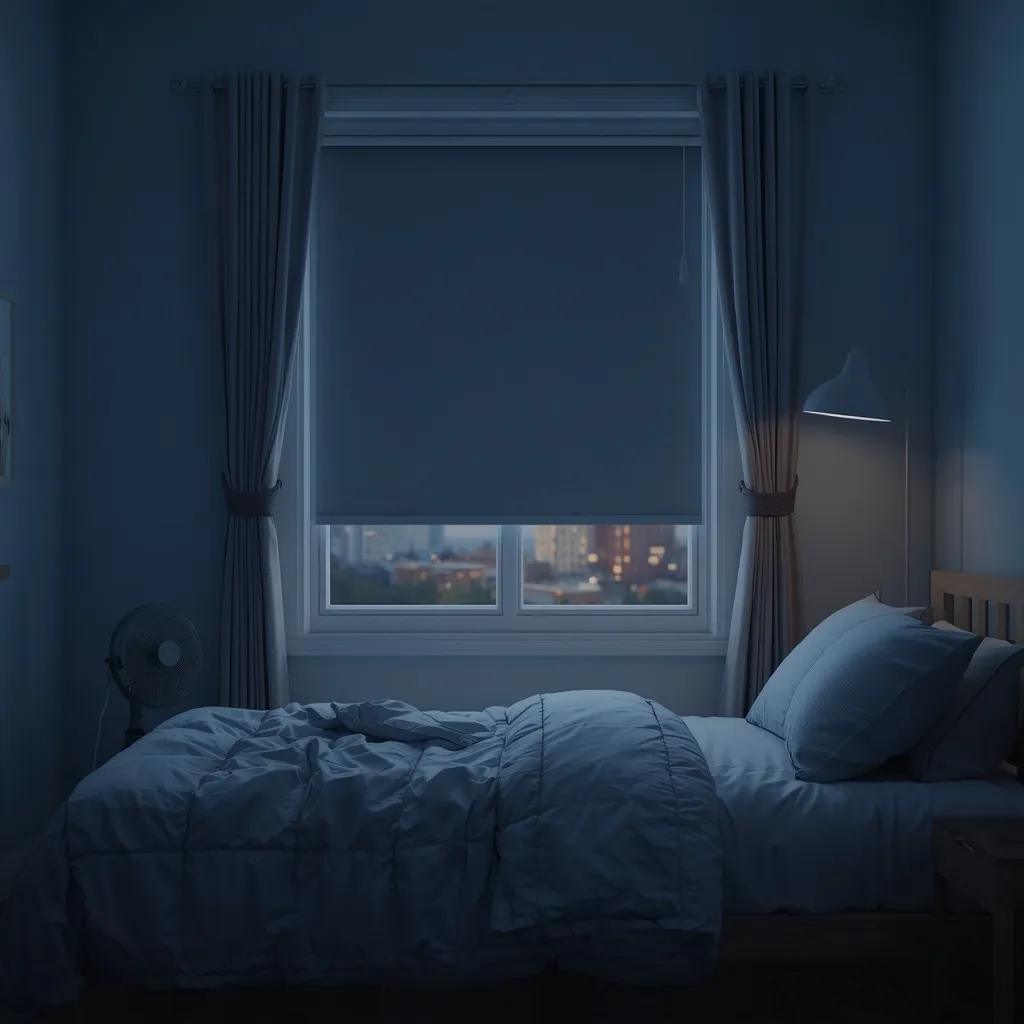 Blackout blinds teen summer bedroom