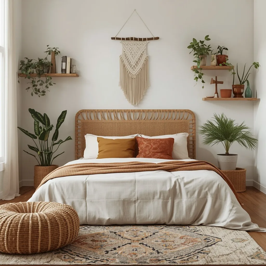 Boho layered bedroom makeover