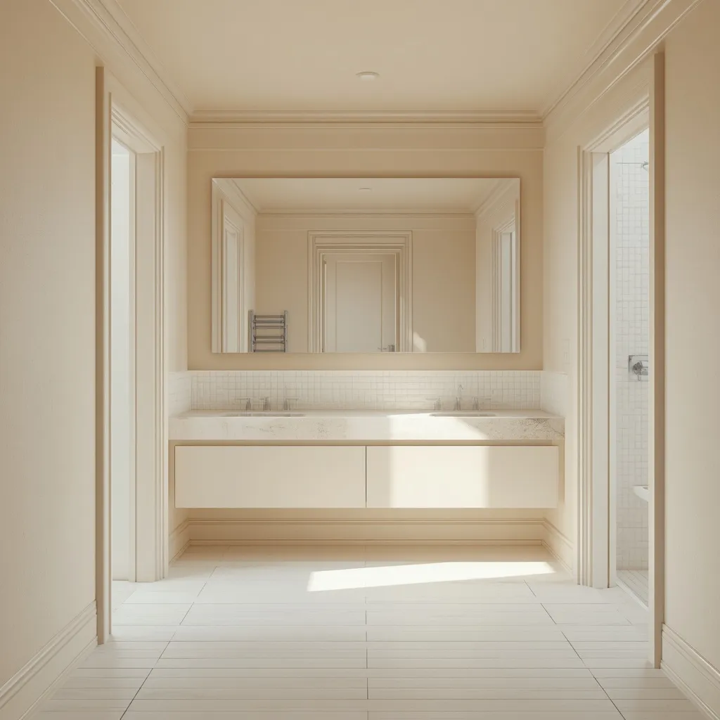 Low contrast light small bathroom