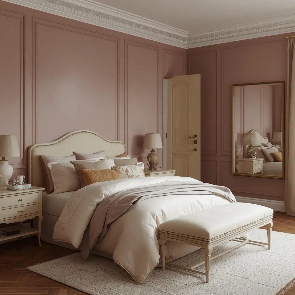 Blush pink classy bedroom makeover
