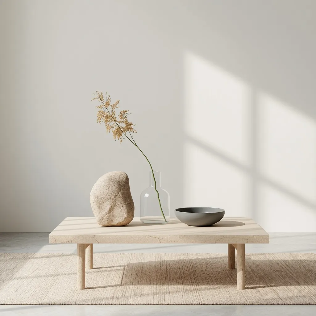 Minimalist summer coffee table