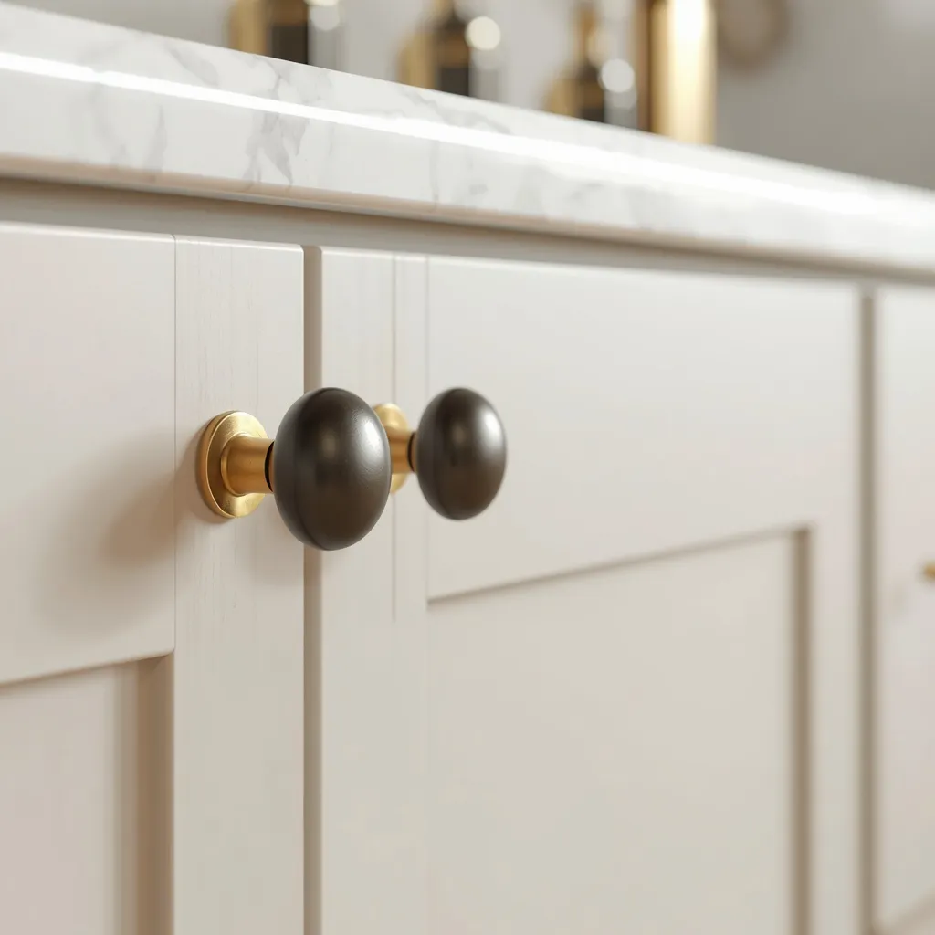 New cabinet hardware kitchen update