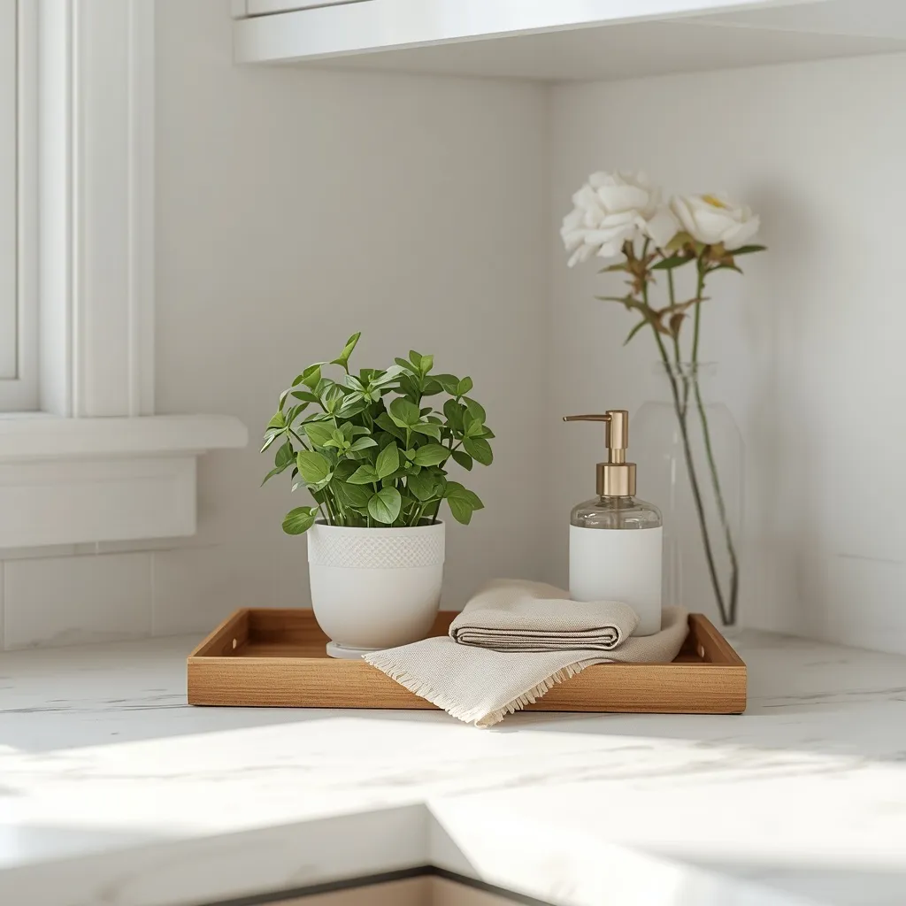 Summer kitchen counter vignette